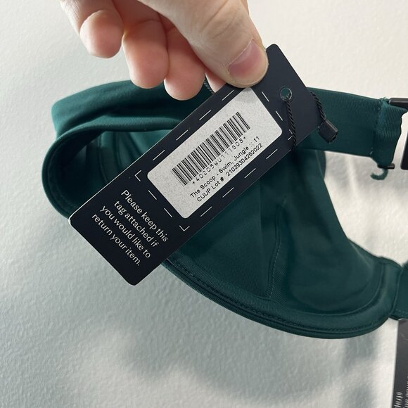 CUUP NWT The Scoop Bikini Top in Jungle Green Size 11 (36D) - Picture 5 of 8